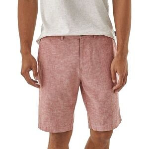 Patagonia Mens Back Step Shorts 10” Size 33 Chambray Spanish Red Organic Cotton